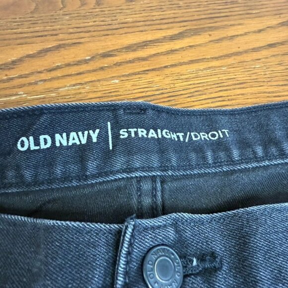 Old Navy Black Straight Leg Denim Jeans Mens Size 40x32 - Picture 3 of 5